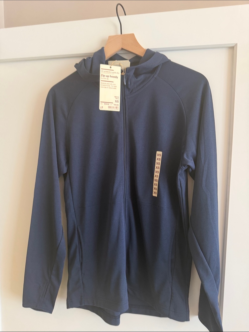 Muji Navy Zip-Up Hoodie